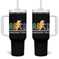ABCD Kindergarten Rock And Roll Tumbler With Handle Teachers Back To School - Wonder Print Shop