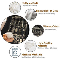 Native American Warrior Throw Blanket The Language They Were Forbidden To Speak Saved This Nation - Wonder Print Shop