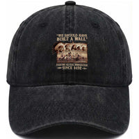We Should Have Built A Wall Fighting Illegal Immigration Since 1492 Washed Cotton Baseball Cap Native American