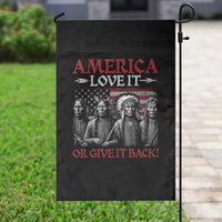 America Love It Or Give It Back Garden Flag Native American Chiefs USA Flag - Wonder Print Shop