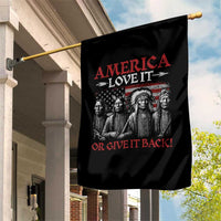 America Love It Or Give It Back Garden Flag Native American Chiefs USA Flag - Wonder Print Shop