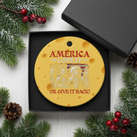 America Love It Or Give It Back Ceramic Ornament Native American Chiefs USA Flag