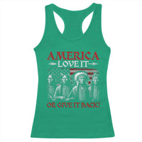 America Love It Or Give It Back Racerback Tank Top Native American Chiefs USA Flag - Wonder Print Shop