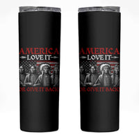 America Love It Or Give It Back Skinny Tumbler Native American Chiefs USA Flag - Wonder Print Shop