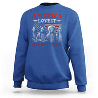 America Love It Or Give It Back Sweatshirt Native American Chiefs USA Flag - Wonder Print Shop