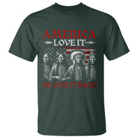 America Love It Or Give It Back T Shirt Native American Chiefs USA Flag - Wonder Print Shop