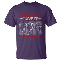 America Love It Or Give It Back T Shirt Native American Chiefs USA Flag - Wonder Print Shop