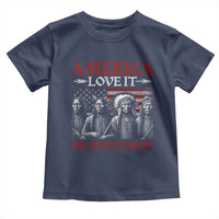 America Love It Or Give It Back Toddler T Shirt Native American Chiefs USA Flag - Wonder Print Shop