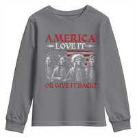 America Love It Or Give It Back Youth Sweatshirt Native American Chiefs USA Flag - Wonder Print Shop