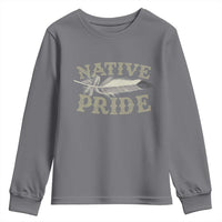 Native Pride Youth Sweatshirt Native Indian American Day Indigenous Native American - Wonder Print Shop