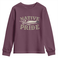 Native Pride Youth Sweatshirt Native Indian American Day Indigenous Native American - Wonder Print Shop