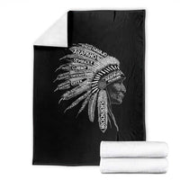 Native American Tribes Throw Blanket Vintage Indian American Chief - Wonder Print Shop
