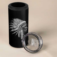 Native American Tribes 4 in 1 Can Cooler Tumbler Vintage Indian American Chief - Wonder Print Shop