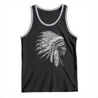 Native American Tribes Tank Top Vintage Indian American Chief - Wonder Print Shop