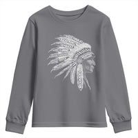 Native American Tribes Youth Sweatshirt Vintage Indian American Chief - Wonder Print Shop