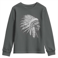 Native American Tribes Youth Sweatshirt Vintage Indian American Chief - Wonder Print Shop