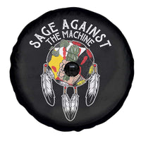 Funny Sage Against The Machine Spare Tire Cover Native American Sage Medicine Wheel - Wonder Print Shop