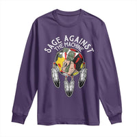 Funny Sage Against The Machine Long Sleeve Shirt Native American Sage Medicine Wheel - Wonder Print Shop