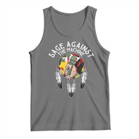 Funny Sage Against The Machine Tank Top Native American Sage Medicine Wheel - Wonder Print Shop
