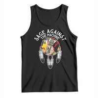 Funny Sage Against The Machine Tank Top Native American Sage Medicine Wheel - Wonder Print Shop