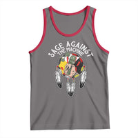 Funny Sage Against The Machine Tank Top Native American Sage Medicine Wheel - Wonder Print Shop