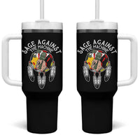 Funny Sage Against The Machine Tumbler With Handle Native American Sage Medicine Wheel - Wonder Print Shop