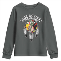 Funny Sage Against The Machine Youth Sweatshirt Native American Sage Medicine Wheel - Wonder Print Shop
