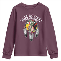 Funny Sage Against The Machine Youth Sweatshirt Native American Sage Medicine Wheel - Wonder Print Shop