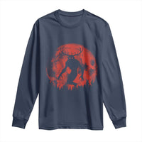 Wendigo Monster Long Sleeve Shirt Skinwalker Night Stroll Cryptid Full Moon Evil Monster - Wonder Print Shop