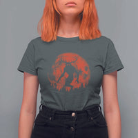Wendigo Monster T Shirt For Women Skinwalker Night Stroll Cryptid Full Moon Evil Monster - Wonder Print Shop