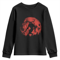 Wendigo Monster Youth Sweatshirt Skinwalker Night Stroll Cryptid Full Moon Evil Monster - Wonder Print Shop