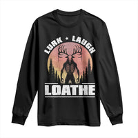 Funny Wendigo Cryptid Lurk Laugh Loathe Long Sleeve Shirt - Wonder Print Shop