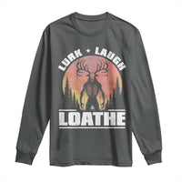 Funny Wendigo Cryptid Lurk Laugh Loathe Long Sleeve Shirt - Wonder Print Shop