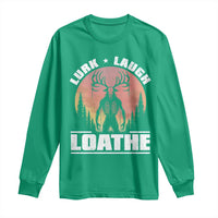 Funny Wendigo Cryptid Lurk Laugh Loathe Long Sleeve Shirt - Wonder Print Shop