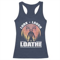 Funny Wendigo Cryptid Lurk Laugh Loathe Racerback Tank Top - Wonder Print Shop