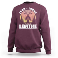 Funny Wendigo Cryptid Lurk Laugh Loathe Sweatshirt - Wonder Print Shop