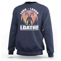 Funny Wendigo Cryptid Lurk Laugh Loathe Sweatshirt - Wonder Print Shop
