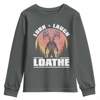 Funny Wendigo Cryptid Lurk Laugh Loathe Youth Sweatshirt - Wonder Print Shop