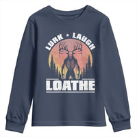 Funny Wendigo Cryptid Lurk Laugh Loathe Youth Sweatshirt - Wonder Print Shop