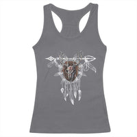 Native American Wendigo Monster Skinwalker Dreamcatcher Racerback Tank Top - Wonder Print Shop