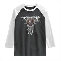 Native American Wendigo Monster Skinwalker Dreamcatcher Raglan Shirt - Wonder Print Shop