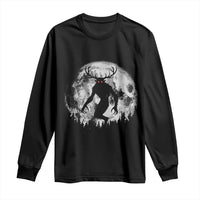 Wendigo Monster Long Sleeve Shirt Skinwalker Night Stroll Cryptid Full Moon - Wonder Print Shop