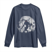 Wendigo Monster Long Sleeve Shirt Skinwalker Night Stroll Cryptid Full Moon - Wonder Print Shop