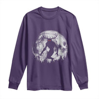 Wendigo Monster Long Sleeve Shirt Skinwalker Night Stroll Cryptid Full Moon - Wonder Print Shop