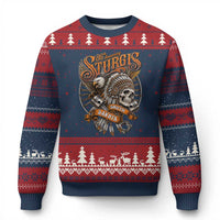 Sturgis South Dakota Indian American Rider Skull 86th Anniversary Ugly Christmas Sweater