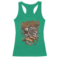 Sturgis South Dakota Indian American Rider Skull 86th Anniversary Racerback Tank Top