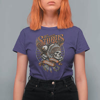 Sturgis South Dakota Indian American Rider Skull 86th Anniversary T Shirt For Women