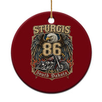 Sturgis South Dakota Motorcycle Lover Eagle 86th Anniversary Ceramic Ornament