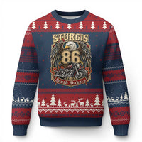 Sturgis South Dakota Motorcycle Lover Eagle 86th Anniversary Ugly Christmas Sweater