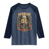 Sturgis South Dakota Motorcycle Lover Eagle 86th Anniversary Raglan Shirt